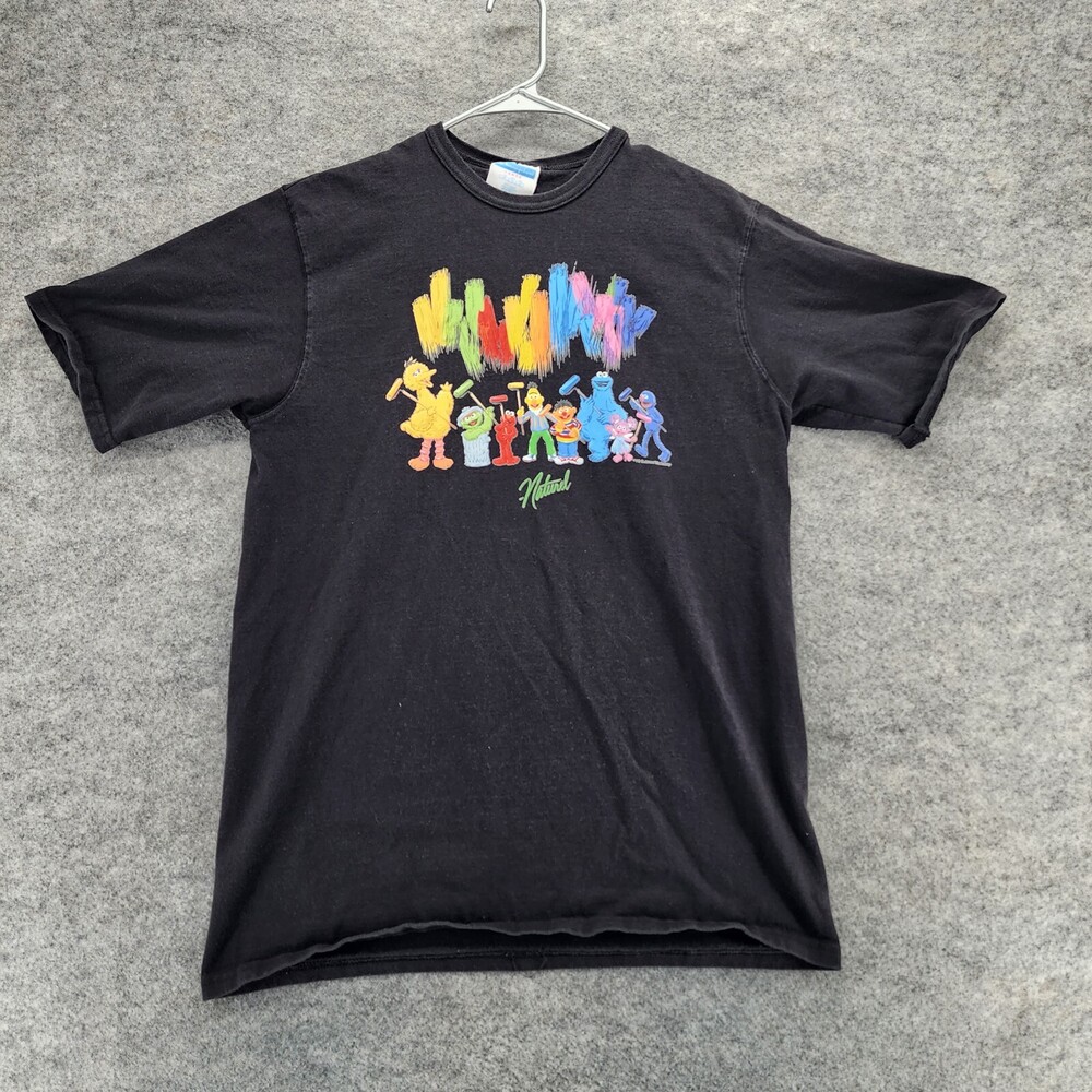 Sesame Street X Champion Shirt Mens Large Short Sleeve Black